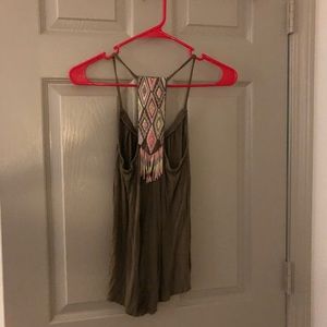 Army green American Eagle tank top